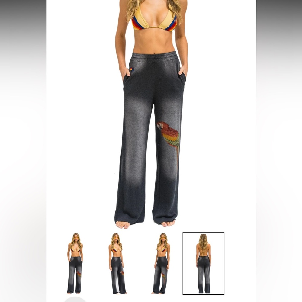 Aviator Nation SOLD OUT Wide Leg Parrot Sweatpants XS - Picture 6 of 6